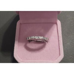 New~Gorgeous 1 Ct. Sim Diamond Princess & Round Cut Band Ring Sz 9